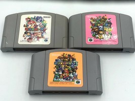 Mario Party 1 2 &amp; 3 Nintendo 64 Japan 3-game set N64 Japanese version authentic - £29.50 GBP