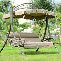 Outdoor Leisure Furniture Rocking Chair Iron Swing - $262.99