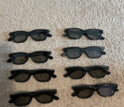 3D Real Glasses Black Adult Size (Lot of 8) - £11.45 GBP