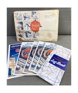 Vintage 1950s GULF Gas Station Road Maps – Lot of 6 Travel Ephemera USA - $38.66 CAD