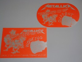 Metallica 2 Unused Backstage Ticket Passes Summer Sanitarium Pass Orange - £9.49 GBP