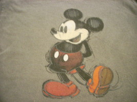 t-shirt unisex Mickey Mouse Size large gray short sleeve - £15.98 GBP