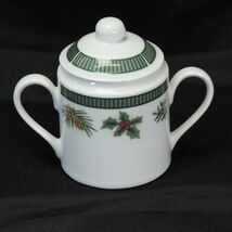 Fairfield Wintergreen Christmas Sugar Bowl with Lid Xmas - $9.79