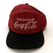 1980s Vintage Coca Cola Striped Trucker Hat Cap Red White Black Graham T... - £13.94 GBP