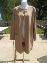 NWT CARMEN BY CARMEN MARC VALVO CAMEL LONG JACKET M - £38.67 GBP