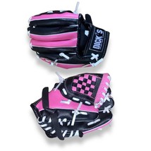 DICK&#39;S TBall/Baseball/Softball Glove Right Handed Mitt Black Pink 6&quot; You... - £5.98 GBP