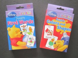 Set Of 2 Disney Pooh&#39;s Flash Cards 3&quot; x 5&quot;, &quot;First Words&quot; And &quot;Colors &amp; ... - £6.22 GBP