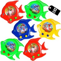 Fish Ring Toss Water Games For Kids - (Pack Of 12) Handheld Retro Mini Game Pock - £24.03 GBP
