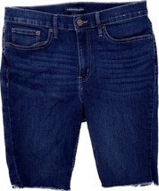 Calvin Klein Shorts Womens Size 10 Blue Denim Cut-Off Hi Rise Dark Wash ... - £13.25 GBP