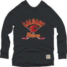 Original Retro Brand NHL Calgary Flames Womens Pullover Sweatshirt, M/Black - $332.91 MXN