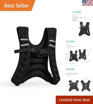 12 lb Neoprene Weighted Vest for Intense Fitness - Adjustable &amp; Reflective - $57.00