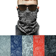 3 PCS Headband Guard Scarf Face Neck Mask Cover Tube Head Bandana Paisley  - £15.88 GBP
