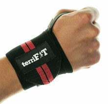 2 PAIRS terriFIT Medium Duty CrossFit and Weight Lifting Wrist Wraps - B... - £8.46 GBP