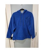 NWT Calvin Klein Performance Blue Hoodie XS Logo Fleece Pullover Sweatshirt - $709.62 MXN