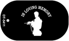In Loving Memory Standing Novelty Metal Dog Tag Necklace DT-5411 - £12.49 GBP