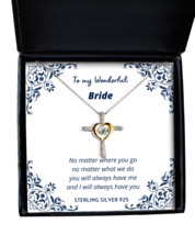 To my Bride, No matter where you go - Cross Dancing Necklace. Model 64036  - £31.93 GBP