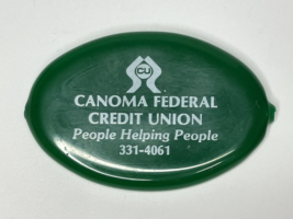 Squeeze Pocket Coin Holder Purse Canoma Federal Credit Union Anchor Line VTG - $8.77