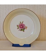 Fuji China Rosette Fruit Bowl Dish Hand Painted Pink Floral Gold Trim Japan - $12.46