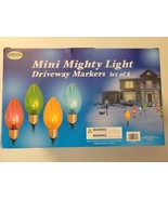 Christmas Lighted Multicolor Bulbs Driveway Markers Set of 8 New - £28.66 GBP