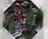 Holiday Time 20 inch Black Truck Mesh Christmas Wreath - £30.40 GBP