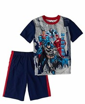 Justice League Boy&#39;s Heroes and Villains Pajama Shorts Set - $276.04 MXN