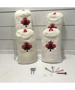 CANADIAN CLUB DISTILLERY ADVERTISING  GOLF CLUB HEAD-COVERS MAPLE LEAF 1... - $14.80