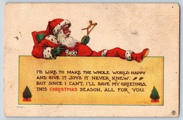 Postcard Santa Claus Merry Christmas c1912 a/s Bernhardt Wall? - $12.95