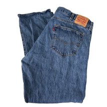 Levis 501 Jeans 40x32 Mens Blue Denim Button Fly Relaxed Fit Straight Leg - £29.75 GBP