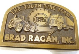 Vintage Brad Ragan Inc. Belt Buckle The Tough Tire Team Spec-Cast - £31.05 GBP