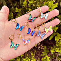 Dazlling Crystal Butterfly Earrings - £6.79 GBP