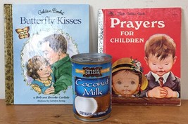 Set Lot Pair Vtg Little Golden Books Christian Prayers Children Butterfly Kisses - £20.02 GBP