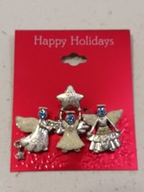 Kohl&#39;s Happy Holidays Peace On Earth Christmas Pinback Brooch Brand New  - £4.64 GBP