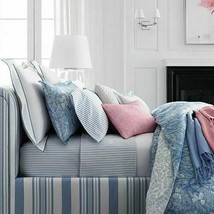 Ralph Lauren MEADOW LANE FENTON/BRITT BLU 2pc THROW BLANKET DECO PILLOW ... - $277.19