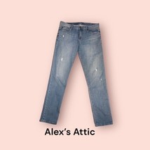 Ann Taylor Loft  Jeans Womens Size 6 Relaxed Distress Skinny Mid Rise Zi... - $15.92