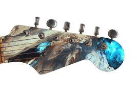 Guitar Skin Wrap Axe Reface - Ice Cave &amp; Wood 731 - $27.71+