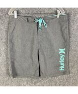Hurley Swim Shorts Men&#39;s Size 32 Gray Polyester Blend Adults - $20.92 CAD