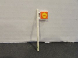 Vtg Shell Pole  Sign from Building Kit Plastic  2.75&quot; PR - $62.57 MXN