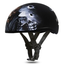Daytona Helmets Skull Cap Open Face W/ COME GET &#39;EM DOT Motorcycle Helme... - $91.76