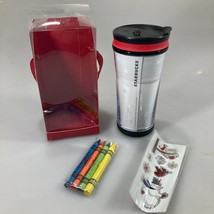 Starbucks Create Your Own Holiday Tumbler 8 oz Crayons Stickers 2010 NEW - £18.89 GBP