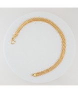 14K Yellow Gold Double Wide Fancy Link Bracelet 7&quot; Long Estate - $364.99