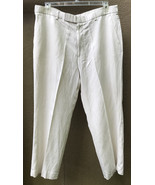 Perry Ellis Men&#39;s Size 36x29 (measure 38W) Linen Blend Pants Cream Beige... - £17.21 GBP