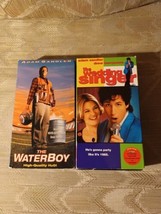 2 Adam Sandler VHS Waterboy The Wedding Singer PG-13 Drew Barrymore Kathy Bates - £13.19 GBP