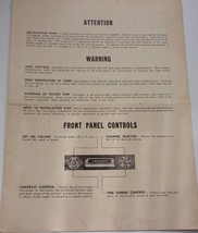 Vintage Crosley Television Reciver Instructon Pamplet - £2.98 GBP