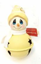 TJ&#39;s Christmas Pastel Snowbaby Jingle Bell Ornament 4 inches (Yellow) - £11.72 GBP
