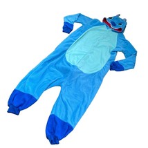 Stitch Pajamas Jumpsuit Adult Large Blue Button Pockets One Piece Disney - £15.73 GBP