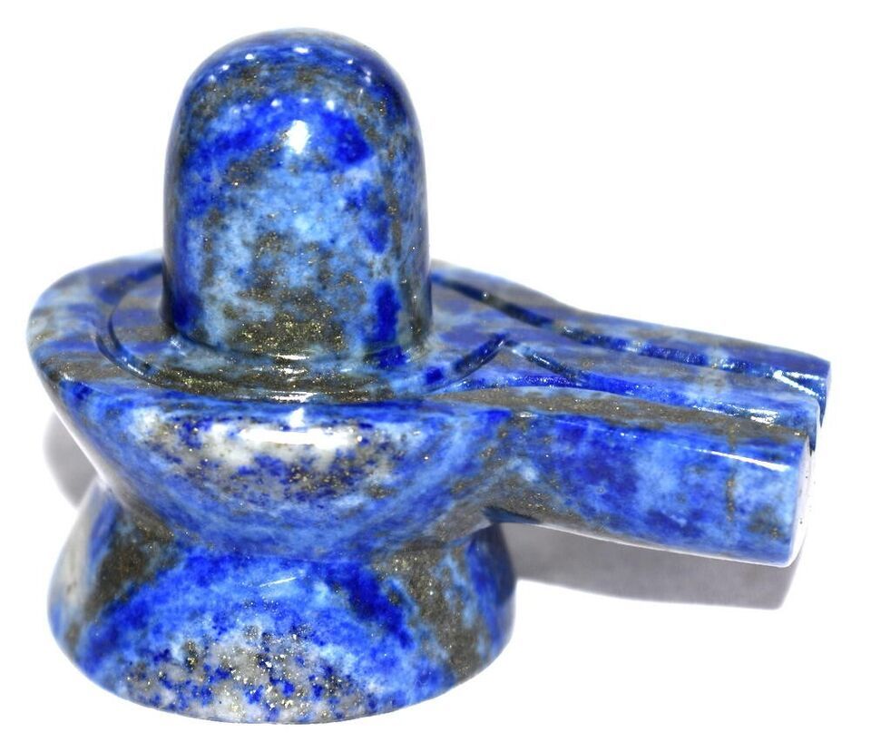 Shivling In Natural Lapiz Lazulli Gemstone - 187 gms - $94.05