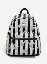 Loungefly Disney Dumbo Popcorn Black White Stripe Mini Backpack Bag Purse - £79.74 GBP