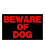 BEWARE of DOG plastic SIGN 8&quot;x12 Fluorescent RED Security Warning HILLMA... - $400.96 MXN