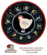 Becky Denny Southern Living at Home Cockadoodle Deviled Egg Plate - £15.69 GBP