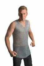 Medieval Aluminum Butted Sleeveless Chainmail Shirt Haubergeon Larp Costume Gift - £56.86 GBP